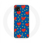Coque pour Samsung Galaxy A22 5G BTS Bangtan Gar&ccedil;ons BT21 TATA de V Fond Bleu
