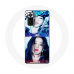 Coque pour Xiaomi Redmi Note 10 Pro Blackpink Groupe K-pop Filles Lisa et Jisoo Lovesick girls poster the album