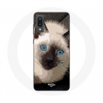 &Uuml;mbris Samsung Galaxy A02 Must-valge siniste silmadega siiami kassile