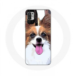 &Uuml;mbris Xiaomi Poco M3 Pro kontinentaalsele k&auml;&auml;busspanjeli liblikakutsikale valge ja pruun