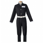 Demon Slayers Kimetsu No Yaiba Cosplay Kost&uuml;&uuml;m &Uuml;laosa Jakk P&uuml;ksid Must Meeskonna &Uuml;htne Unisex Halloweeni R&otilde;ivad L