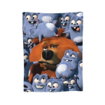 Naljakas Grizzy ja Lemmings multifilmitegelase tekk Flanell-tekk voodi kate Elutoa piknikureisi kodudiivan 150x200cm 60x80in