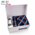 Cozy Up 5 pieces Set Paisley Men Tie Including Tie Square Scarf Cuff Tie Clip Gift Box