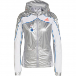 Adidas Space Jakk Jooksu Kapuutsiga &Uuml;ler&otilde;ivad Naistele &Uuml;ler&otilde;ivad Tumeh&otilde;bedane Metallik GN4269 M