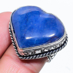 Natural Lapis Lazuli Gemstone Handmade 925 Sterling Silver Ring Size 8 q8f51