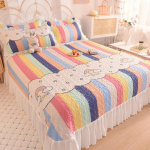 Princess Style Korea versiooni voodikate libisemisvastane paks voodikate Tatami voodikate Pestav voodikate aastaringselt Only pillowcases*2