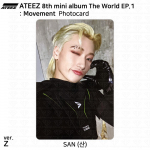 ATEEZ 8. minialbum The World EP.1 : Liikumine Ametlik ID-kaart Fotokaart KPOP San - Z #02