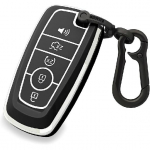 for Ford key fob cover case,with keychain fit Expedition for Mustang Fusion Raptor F250 F350 F450 F550 Edge Explorer Smart Remote Vehicle must