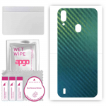 apgo Protective Skin Sticker for the back compatible with Blackview A60 Pro, Wrap Film, Foil, Vinyl - Pattern Carbon Chameleon CAKA1