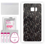 apgo Protective Skin Sticker for the back compatible with Samsung Galaxy Note 5 N920, Wrap Film, Foil, Vinyl - Pattern Carbon Black Pixel