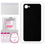 apgo Protective Skin Sticker for the back compatible with HTC Desire 12, Wrap Film, Foil, Vinyl - Pattern Matte Black