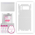 apgo Protective Skin Sticker for the back+sides compatible with Samsung Galaxy Z Flip4, Full Wrap Film, Foil, Vinyl - Pattern Transparent Carbon