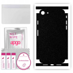 apgo Protective Skin Sticker for the back+sides compatible with Apple iPhone SE 2020, Full Wrap Film, Foil, Vinyl - Pattern Matte Black