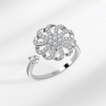 SMJEL Fidget Spinner Ring &Auml;revus naistele Mitme kristallist lillega silma liblikas loomas&otilde;rmus P&ouml;&ouml;ratav stressivastane pulmaeht resizable