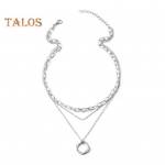 3 tk kihiline virnastatav Choker kaelakee Peen ringikujuline ripats klavikulaarse ketiga ehted naistele teismelistele t&uuml;drukutele h&uuml;poallergeenne mitmek&uuml;lgne magus kaelakee h&otilde;be