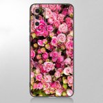 Punase roosi lillega telefoni&uuml;mbris Samsung Galaxy A12 A02S A22 A32 A52 A72 A71 A51 A41 A31 A21 A11 A50 A70 A10S A20S must kate Samsung A02