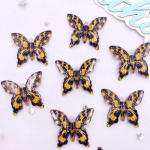 10 tk Vaik 28*24mm S&auml;delev V&auml;rviline Lilled Liblikad Lame Tagak&uuml;lg Rhinestone 1 Auguga Helmed Kaunistused DIY Pulma Applikatsioon K&auml;sit&ouml;&ouml;