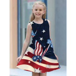 4-14a t&uuml;drukute kleidid lastele 3D prinditud liblikas loomamaastiku mustriga varrukateta kleit lastele digitaalsed hingavad riided 4-5Y