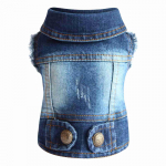 Denim Vest jope T-s&auml;rk Armsad kutsikate riided, mugavad lahedad riided v&auml;ikestele koertele 2XL sinine