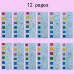 Laste akvarellmaalimise raamat, laste grafiti piltide v&auml;rvimine, joonistamism&auml;nguasjad t&auml;nup&uuml;hadeks, lihav&otilde;ttep&uuml;hadeks, j&otilde;ulukingid