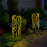 P&auml;ikeseenergia aiavalgustid v&auml;likaunistusega 1 pakk, kunstlikud 100 LED-i puuvalgustid &otilde;ue istutusmasin sise&otilde;u, lillepeenar, dekoratiivne v&auml;ljas 25inch/63.5cm