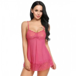 Ladysta naiselik Baby Doll tasuta suurus (S, M, L) Free Size (S, M, L) tumeroosa v&auml;rv