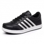 Mustast nahast ehitust&ouml;&ouml;de turvajalatsid meestele terasest varvastega, torkekindla kaitsega tossud, h&auml;vimatud meeste jalatsid 36