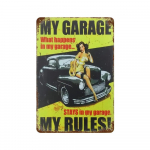 Vintage metallist plekk-silt Kesk&ouml;&ouml; Lounge Pin Up Girl koju Gaasibaar Pubi K&ouml;&ouml;k Garaaž Restoran Sein Deocr Tahvelsildid 20x30cm