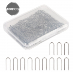 K&otilde;rge Temperatuurikindlus Volfram Keraamika Kaunistuse Riputustraat Riputamiseks P&uuml;rograafia Traadi Otsikud U-kujulised Konksud Nikroomtraat 100 tk/komplekt &Uuml;hendusr&otilde;ngad