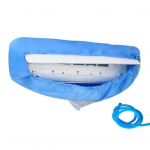 Kliimaseadme puhastuskate &auml;ravoolutoru ja tugiplaatidega hoiab &auml;ra seinakaitse pritsmete eest Elastne k&ouml;is veekindel vahelduvvoolu hoolduskott M helesinine v&auml;rv