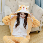 Corgi Kigurumi T&auml;iskasvanutele Naistele Mehed Loomad HuskyOnesies Pidžaama Flanell Multifilm Koer Cosplay Soe Talvine Koduriietus Jumpsuit L(Height 166-175CM)