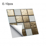 10 tk/komplekt Peen, kergesti puhastatav kriimustusvastane isekleepuv PVC isekleepuv 3D plaatide kleebis 3D plaatide kleebis E