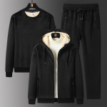 S&uuml;gistalvine Meeste dressi&uuml;likond 3-osaline komplekt Kapuutsid dressip&uuml;ksid dressip&uuml;ksid dressipluusid p&uuml;ksid lambaliha ka&scaron;miir&uuml;likond meeste r&otilde;ivad L sinine