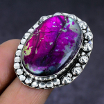 Pink Labradorite Gemstone 925 Sterling Silver gift Jewelry Ring Size 10 l7k03