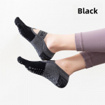 Pilatese professionaalsed libisemisvastased viie s&otilde;rme sokid l&uuml;hikesed sokid jooga sokid lastele hingavad Four Seasons Fitness p&otilde;randaspordisokid must