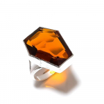 Natural Citrine Gemstone Handmade 925 Sterling Silver Gift Ring Size 6 l8d91