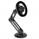 Magnetiline telefonikinnitus, k&auml;ed-vabad nutitelefoni alus, tugeva imemisega autode navigatsioonialus Teleskoopne metallist kokkupandavad autoosad must