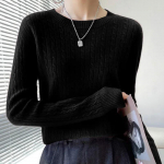 Naiste s&uuml;gis- ja talvine kampsun, soe &uuml;mmarguse kaelusega kootud alumine s&auml;rk avar, mugav pulloveriga sviiter S hall