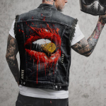 2031 Meeste Mood Punk Vest Meeste &Uuml;he Rinnaga Tanktop Nahast Cowboy Vest Meeste Jakk 4XL hapuroheline v&auml;rv