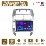 Android Carplay Autoraadio Volkswagen Polo Mk4 IV 2001-2009 jaoks Multimeediapleier Peaseade Stereo GPS-navigatsioon BT WIFI 2+32GB 1+16GB hall