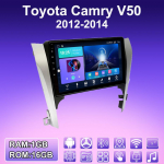 2 DIN Android Auto raadio Toyota Camry V50 2012-2014 jaoks Multimeediapleier Peak Unit Stereo GPS Navigatsioon WIFI 1+16GB 1+16GB