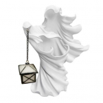 Scary Hell Messenger n&auml;ota kummitusskulptuur Unikaalne vaigust n&otilde;iakuju koos laterna Halloweeni kaunistusega valge