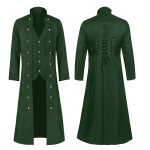 Uus Keskaegne Steampunk Retro Gooti Jakk Tuulejope Viktoriaanlik &Uuml;htlane Pikk L&otilde;ik Meeste Jakk Cosplay Kost&uuml;&uuml;mid M black