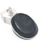 Black Obsidian Gemstone Handmade 925 Sterling Silver Jewelry Pendant 2.05 b9g54