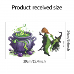 Fun-m182 Halloweeni n&otilde;ia v&otilde;lujook Kodu Vannituba Vannitoakaunistus WC-kleebis 24*39CM/fun-m182