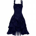 Naiste viktoriaanlik gooti kleit Vestidos Retro Lolita Palace Court Princess Halloween Punk Cosplay pikk p&auml;ikesekleit XXXXXL must