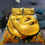 3D Madu Tekikott Komplekt Lastele Poistele Teismelistele Roheline Madu Tekikott 3D Roomajate Prindiga Voodipesukomplekt Metsloomade Tepitud Kate 180X210cm 3PCS