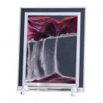 Liivakellpildi d&uuml;naamiline kunst 3D-ristk&uuml;likukujulistes liikuvates liivamaastikes Liikumine kingituseks 7inch kohv