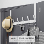 6.7.5 konksud ukse kohal Kodu Vannituba Korraldaja Riietus Mantel M&uuml;ts R&auml;tiku nagi Black 5 Hooks