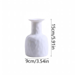 &Uuml;mmargune geomeetriline lehekujuline vaas Minimalistlik plastist vaas Art Plastist lillevaas